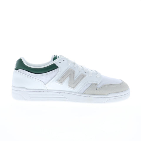 New Balance 480 BB480LKD Mens White Leather Lace Up Lifestyle Sneakers Shoes