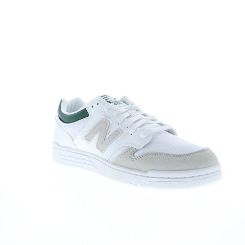 New Balance 480 BB480LKD Mens White Leather Lace Up Lifestyle Sneakers Shoes