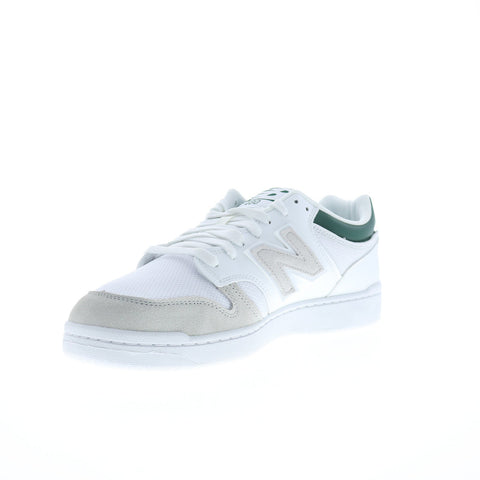 New Balance 480 BB480LKD Mens White Leather Lace Up Lifestyle Sneakers Shoes