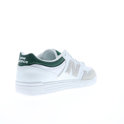 New Balance 480 BB480LKD Mens White Leather Lace Up Lifestyle Sneakers Shoes