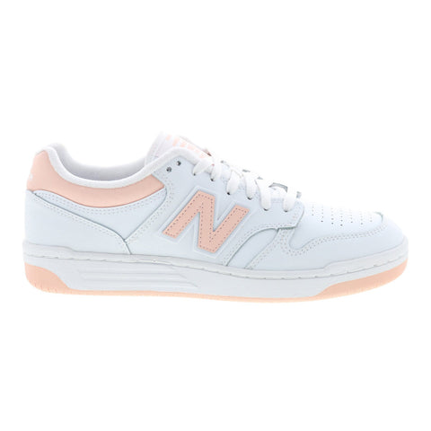 New Balance 480 BB480LPH Mens White Leather Lace Up Lifestyle Sneakers Shoes