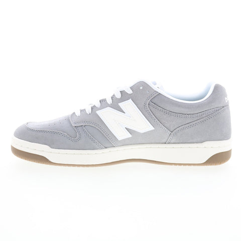 New Balance 480 BB480LSG Mens Gray Suede Lace Up Lifestyle Sneakers Shoes