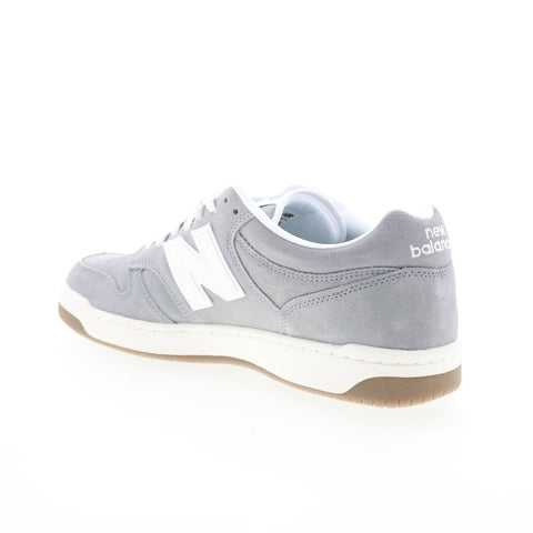 New Balance 480 BB480LSG Mens Gray Suede Lace Up Lifestyle Sneakers Shoes