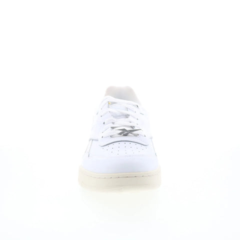 Reebok BB 4000 II Womens White Leather Lace Up Lifestyle Sneakers Shoes