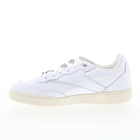Reebok BB 4000 II Womens White Leather Lace Up Lifestyle Sneakers Shoes