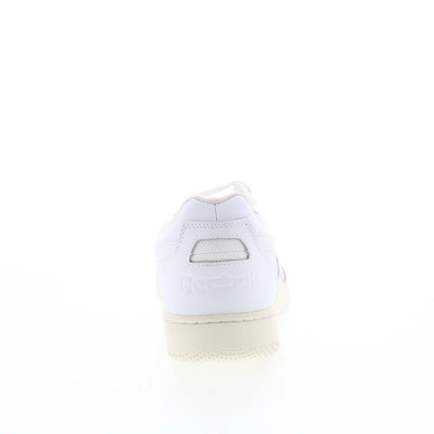 Reebok BB 4000 II Womens White Leather Lace Up Lifestyle Sneakers Shoes