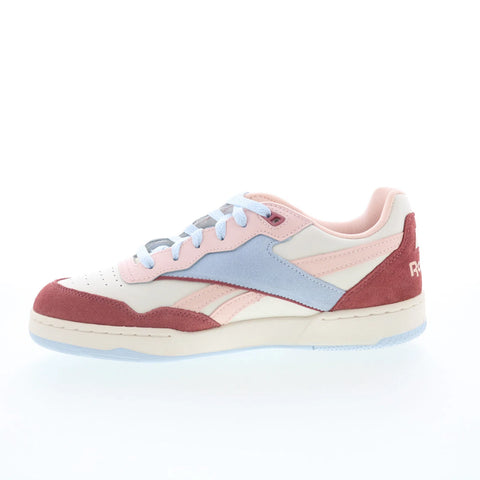 Reebok BB 4000 II Womens Beige Leather Lace Up Lifestyle Sneakers Shoes