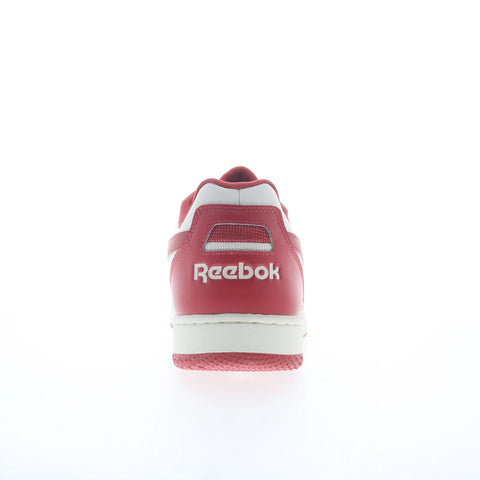 Reebok BB 4000 II Mens Red Leather Lace Up Lifestyle Sneakers Shoes