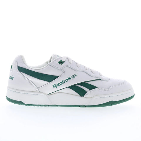 Reebok BB 4000 II Mens White Leather Lace Up Lifestyle Sneakers Shoes