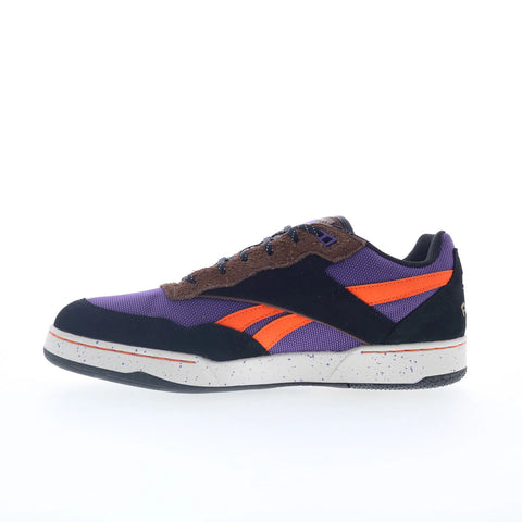 Reebok BB 4000 II Mens Purple Suede Lace Up Lifestyle Sneakers Shoes