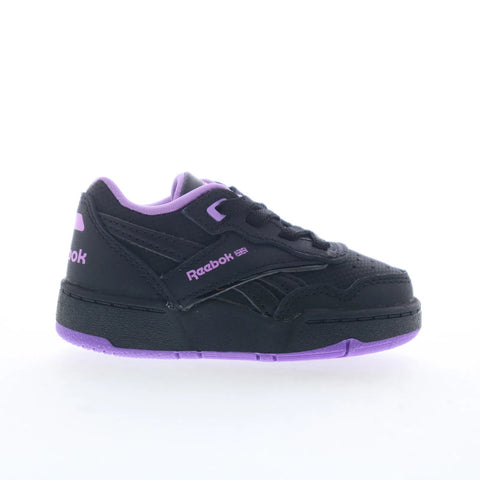 Reebok BB 4000 II Toddler Black Leather Lace Up Lifestyle Sneakers Shoes