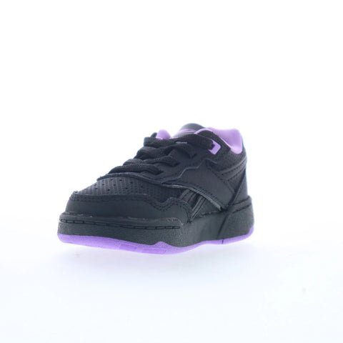 Reebok BB 4000 II Toddler Black Leather Lace Up Lifestyle Sneakers Shoes