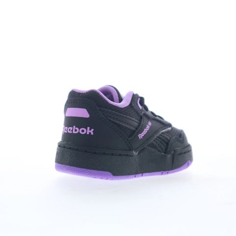 Reebok BB 4000 II Toddler Black Leather Lace Up Lifestyle Sneakers Shoes