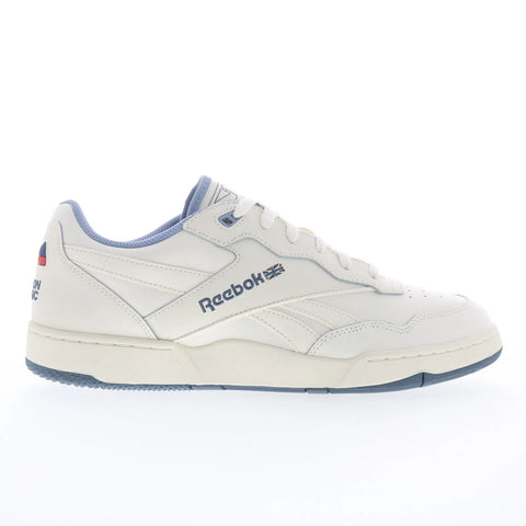 Reebok BB 4000 II Mens White Leather Lace Up Lifestyle Sneakers Shoes