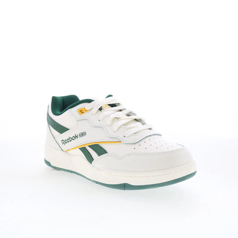 Reebok BB 4000 II Kids White Leather Lace Up Lifestyle Sneakers Shoes