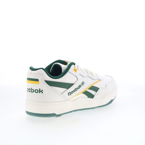 Reebok BB 4000 II Kids White Leather Lace Up Lifestyle Sneakers Shoes
