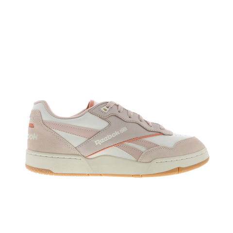 Reebok BB 4000 II Womens Beige Leather Lace Up Lifestyle Sneakers Shoes