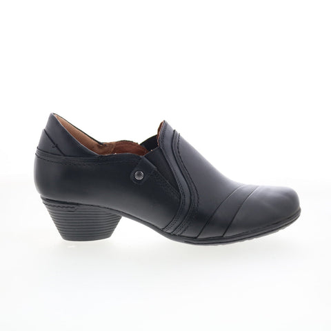 Cobb Hill Laurel Slip-On BCI1740 Womens Black Leather Ankle & Booties Boots