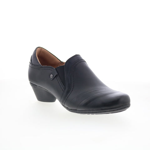 Cobb Hill Laurel Slip-On BCI1740 Womens Black Leather Ankle & Booties Boots