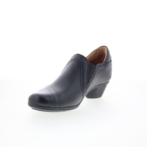 Cobb Hill Laurel Slip-On BCI1740 Womens Black Leather Ankle & Booties Boots