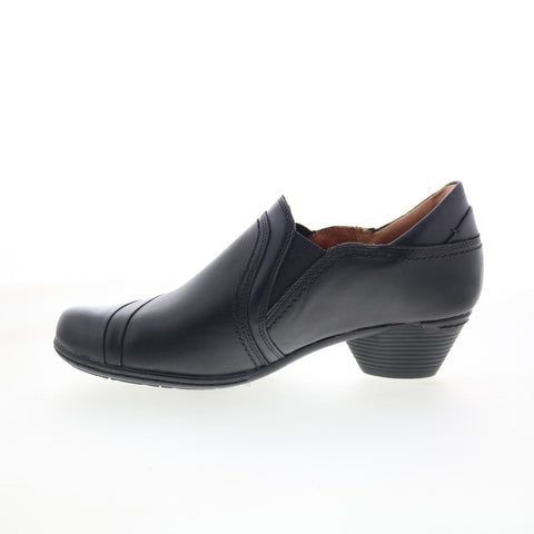 Cobb Hill Laurel Slip-On BCI1740 Womens Black Leather Ankle & Booties Boots