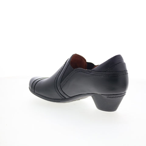 Cobb Hill Laurel Slip-On BCI1740 Womens Black Leather Ankle & Booties Boots