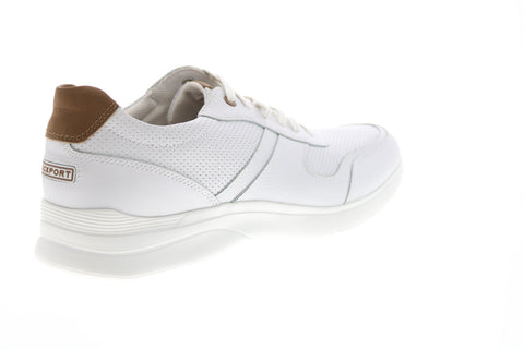 Rockport Total Motion Active Mudguard Mens White Wide Sneakers Shoes