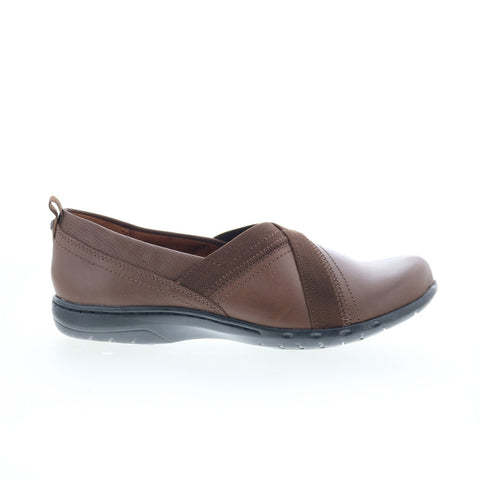 Cobb Hill Penfield Slip-On BCI9278 Womens Brown Leather Loafer Flats Shoes