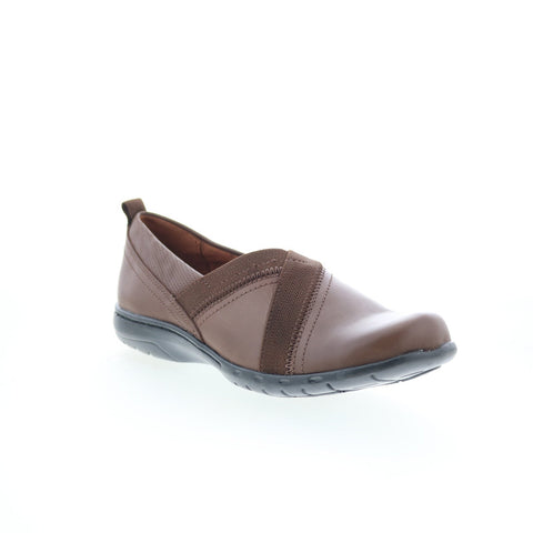 Cobb Hill Penfield Slip-On BCI9278 Womens Brown Leather Loafer Flats Shoes