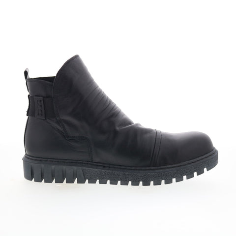 Miz Mooz Bea Womens Black Leather Zipper Ankle & Booties Boots