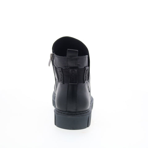Miz Mooz Bea Womens Black Leather Zipper Ankle & Booties Boots