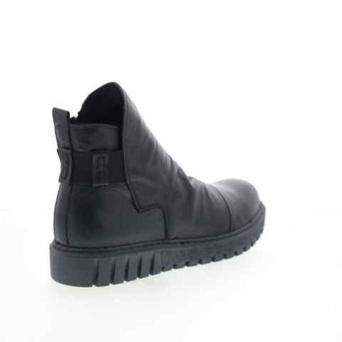 Miz Mooz Bea Womens Black Leather Zipper Ankle & Booties Boots