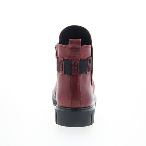 Miz Mooz Bea Womens Red Leather Zipper Ankle & Booties Boots
