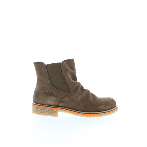 Bos. & Co. Beat Womens Brown Suede Zipper Casual Dress Boots