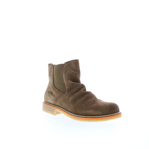 Bos. & Co. Beat Womens Brown Suede Zipper Casual Dress Boots