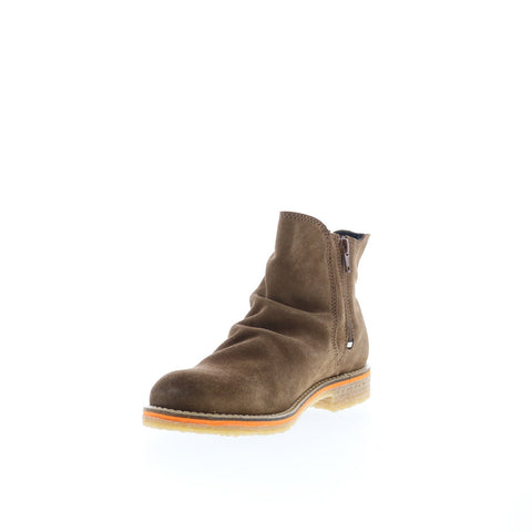 Bos. & Co. Beat Womens Brown Suede Zipper Casual Dress Boots