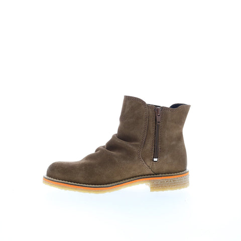 Bos. & Co. Beat Womens Brown Suede Zipper Casual Dress Boots