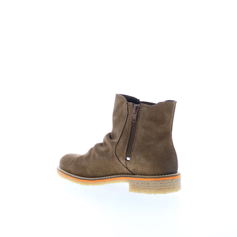 Bos. & Co. Beat Womens Brown Suede Zipper Casual Dress Boots