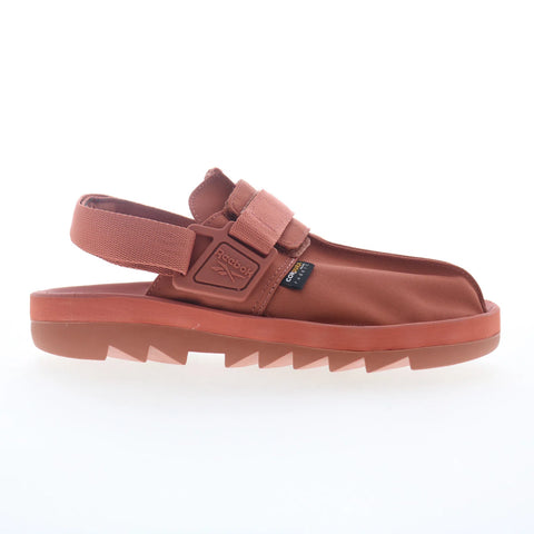 Reebok Beatnik Mens Brown Canvas Slip On Strap Sandals Shoes