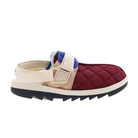 Reebok Beatnik Mens Red Canvas Slip On Strap Sandals Shoes