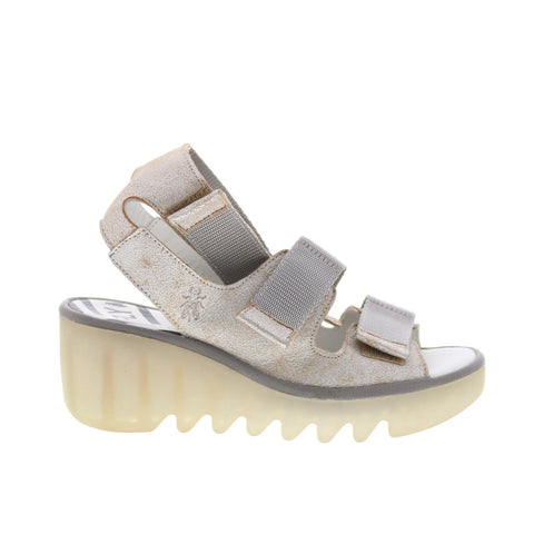 Fly London Bech BECH474FLY-002 Womens Gray Wedges Sandals Shoes