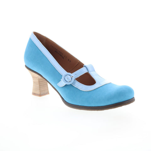 Fly London Begi BEGI085FLY-000 Womens Blue Leather Pumps Heels Shoes