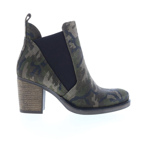 Bos. & Co. Bellini Womens Green Suede Slip On Ankle & Booties Boots