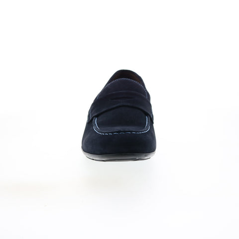 Bruno Magli Benito BENITO2 Mens Blue Suede Loafers & Slip Ons Penny Shoes