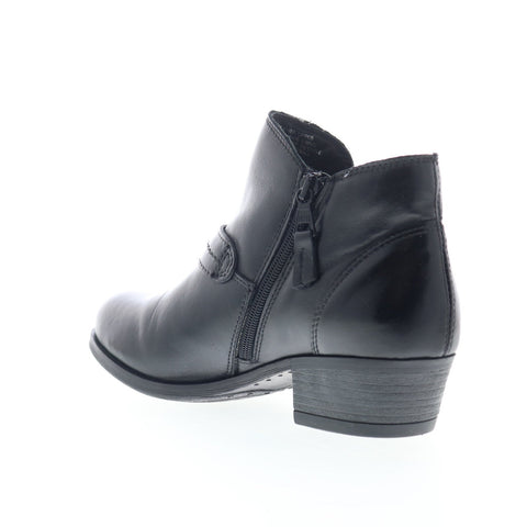 Miz Mooz Bennet Womens Black Leather Zipper Ankle & Booties Boots