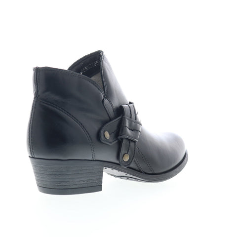 Miz Mooz Bennet Womens Black Leather Zipper Ankle & Booties Boots