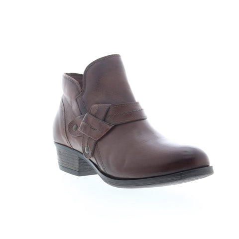 Miz Mooz Bennet Womens Brown Leather Zipper Ankle & Booties Boots