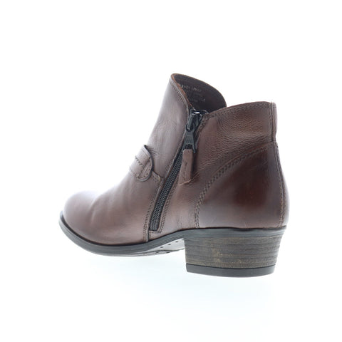 Miz Mooz Bennet Womens Brown Leather Zipper Ankle & Booties Boots