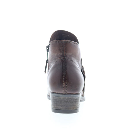 Miz Mooz Bennet Womens Brown Leather Zipper Ankle & Booties Boots
