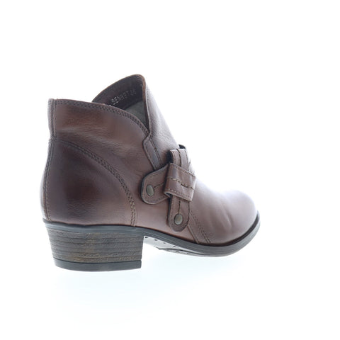 Miz Mooz Bennet Womens Brown Leather Zipper Ankle & Booties Boots